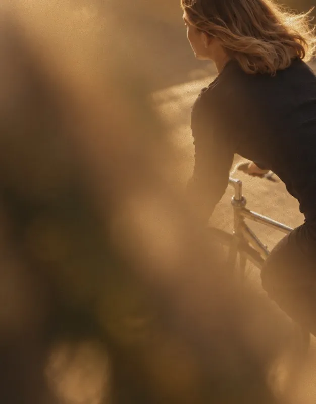 Woman outdoors in the sunlight