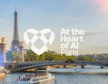 The Eiffel Tower by the Seine and the text "At the Heart of AI Paris" - Parloa