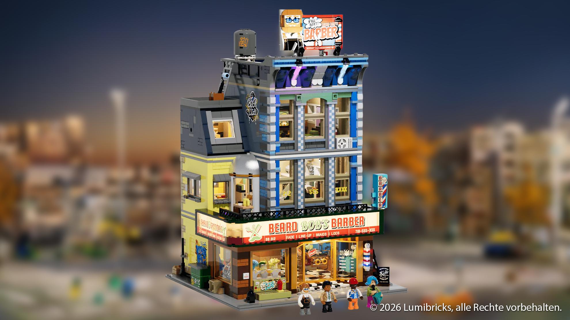 Artikel: Lumibricks 19012 Barbershop – Review: Brooklyn leuchtet jetzt auch im Regal