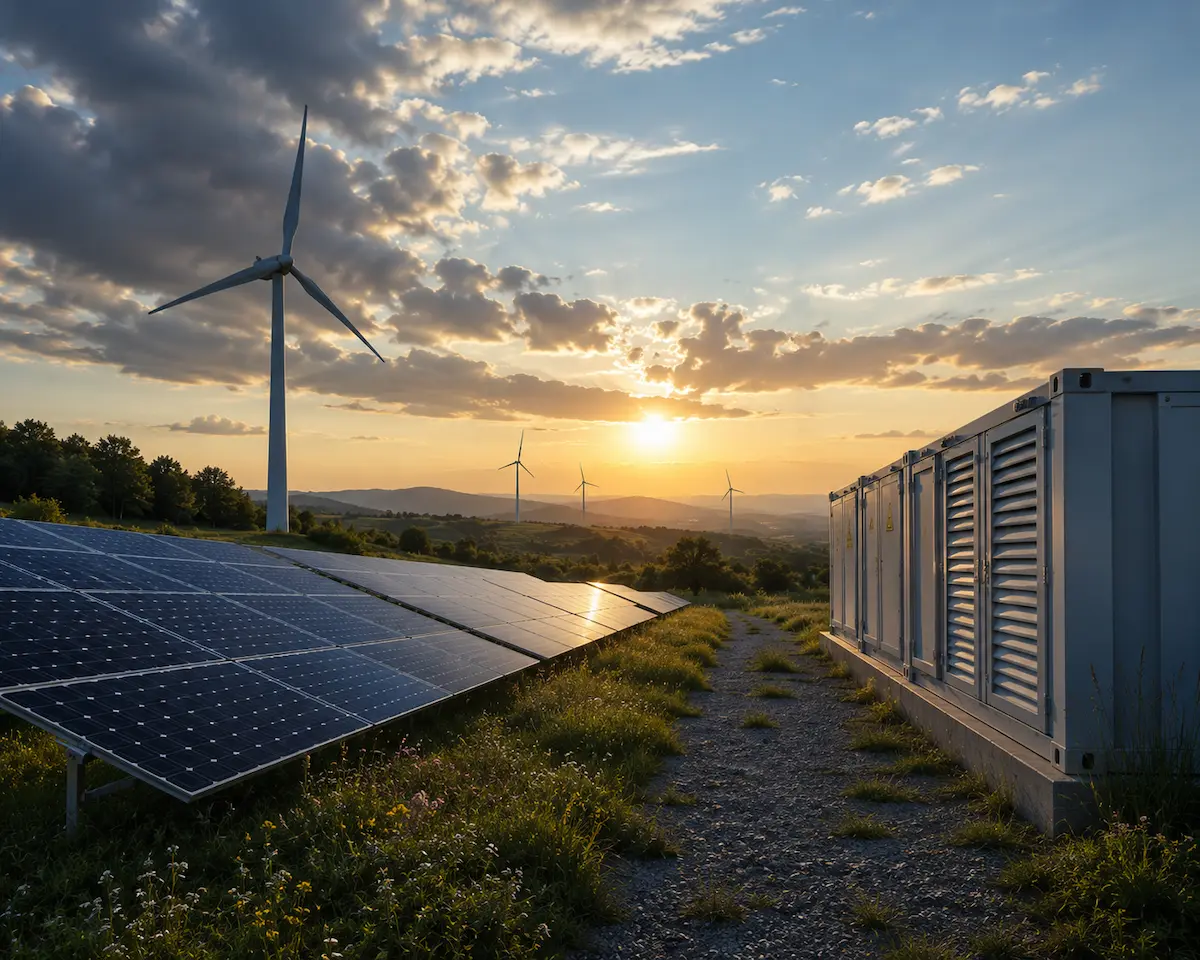 Tri-Location aus Wind, PV und Batteriespeicher