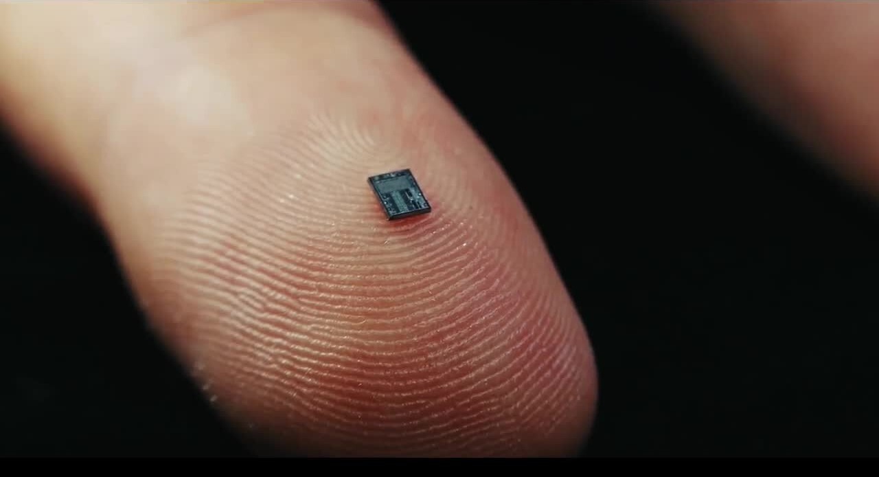 Semiconductor chip on a fingertip