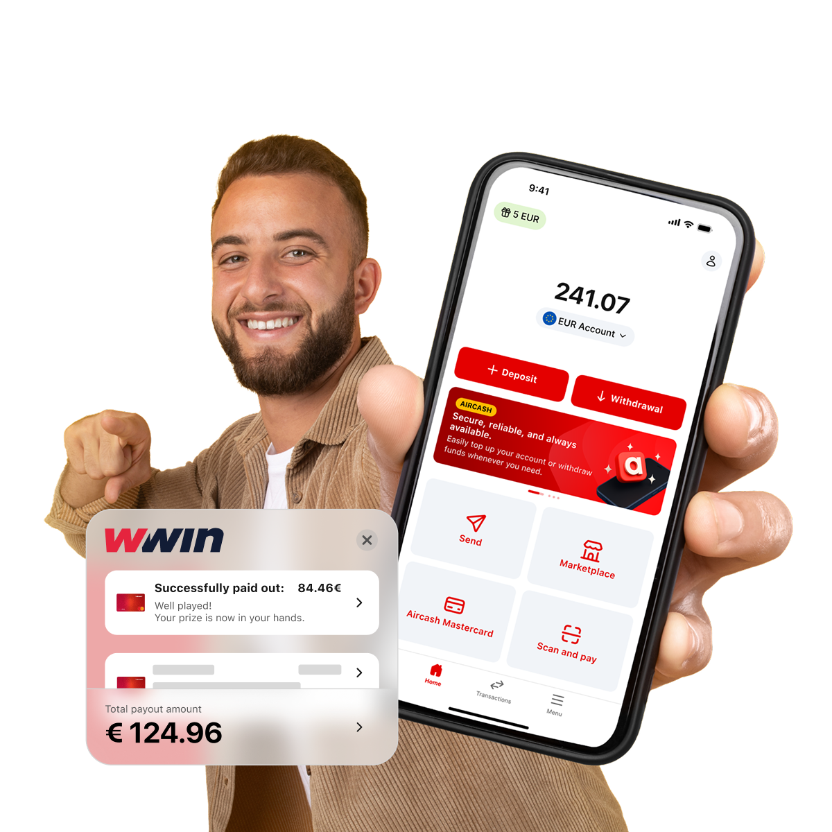 Aircash and Wwin withdrawal. Isplata s Wwin računa na Aircash.