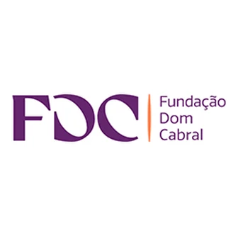 Logo of Fundação Dom Cabral with purple text "FDC" and orange text "Fundação Dom Cabral" on a white background.
