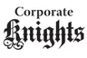 Stylized text logo reading "Corporate Knights" in a gothic font on a white background.