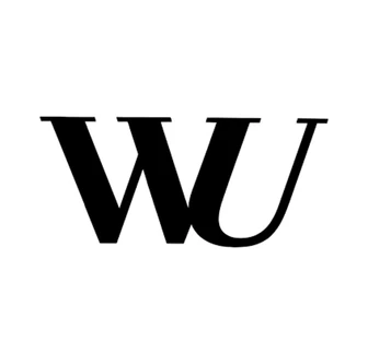 Bold black letters "WU" on a white background.