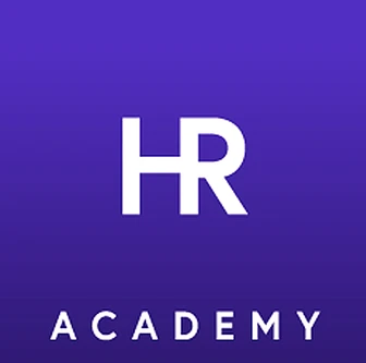 Purple logo with white "HR" letters above the word "ACADEMY" in capital letters.