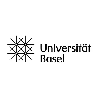 Logo of Universität Basel featuring a geometric star design on the left and the text "Universität Basel" on the right.