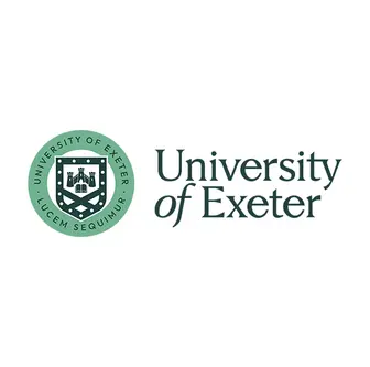 University of Exeter logo with a green circular emblem on the left and "University of Exeter" text on the right.