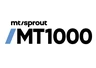 Black text "mt/sprout MT1000" on a white background, with a blue diagonal line before "MT1000."