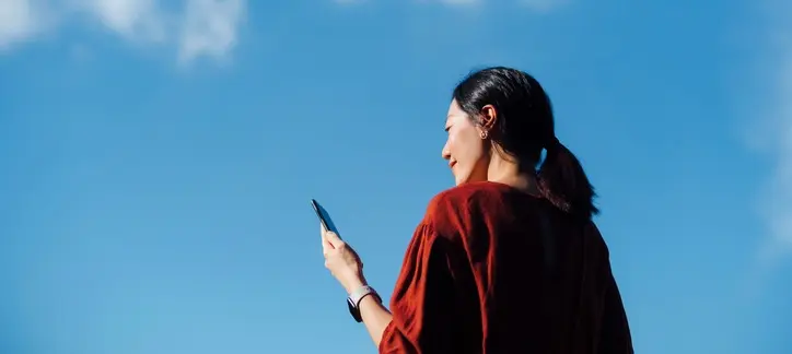Woman with phone