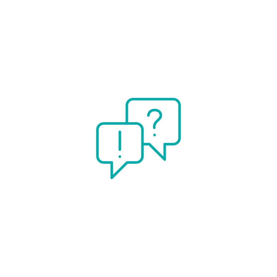 Grafik mit zwei Sprechblasen