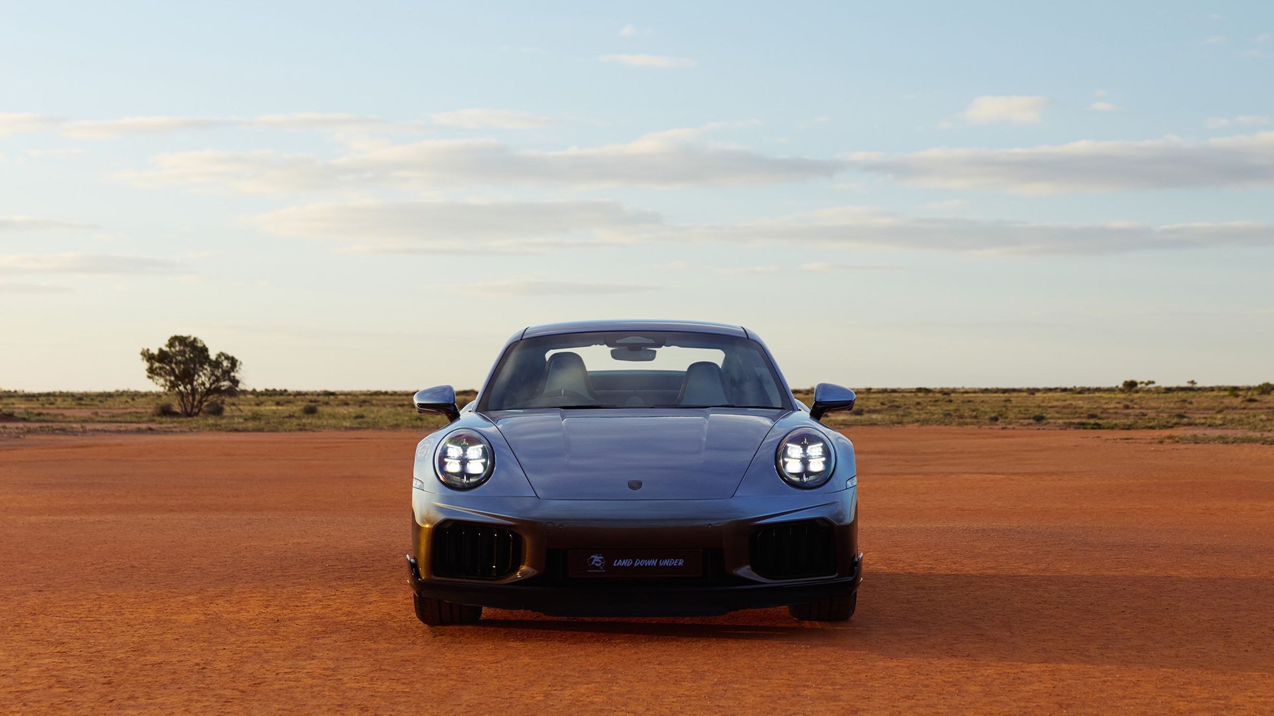 Frontal shot of the 911 Turbo S Land Down Under.