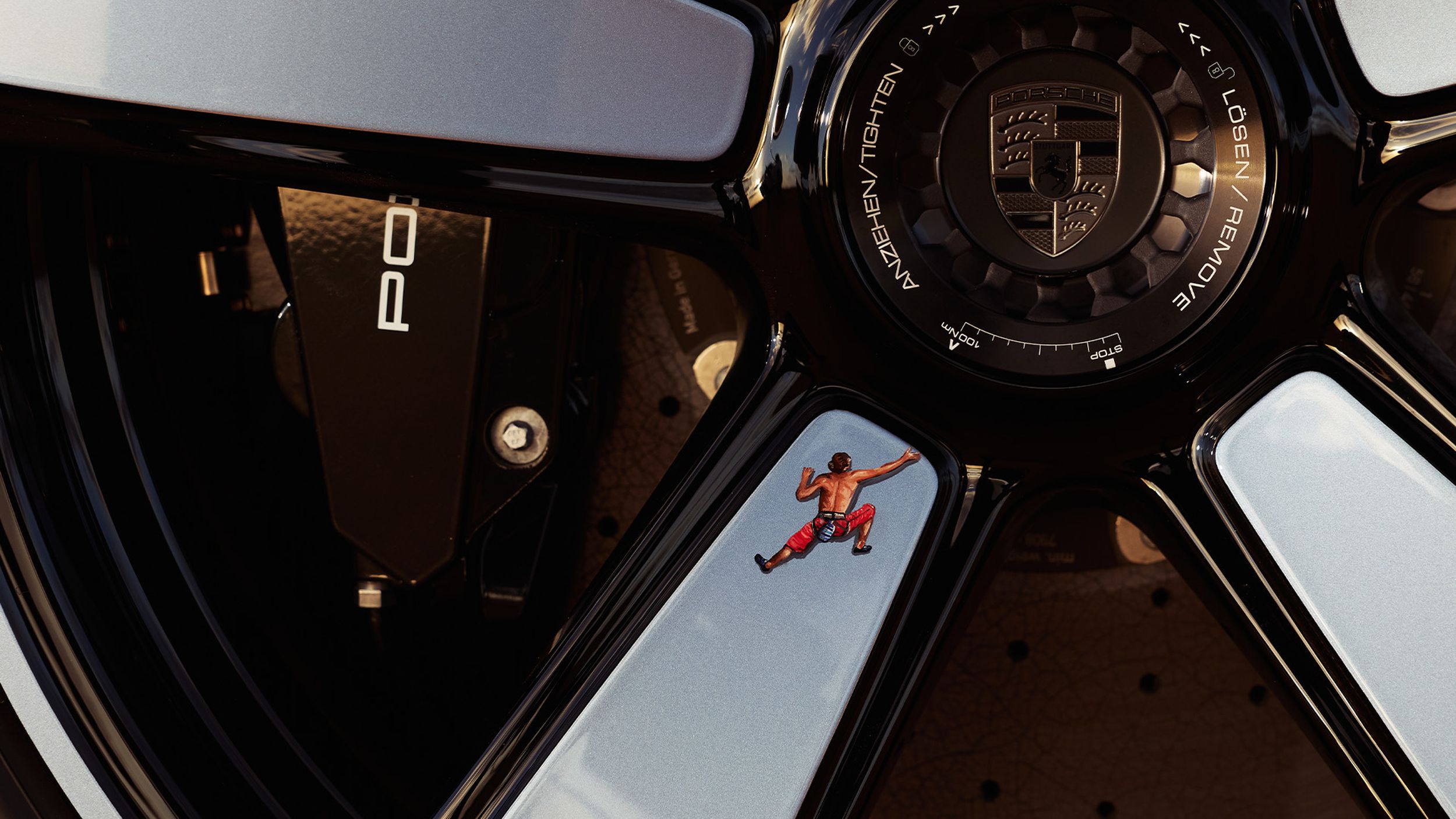 Decal of a rock climber.