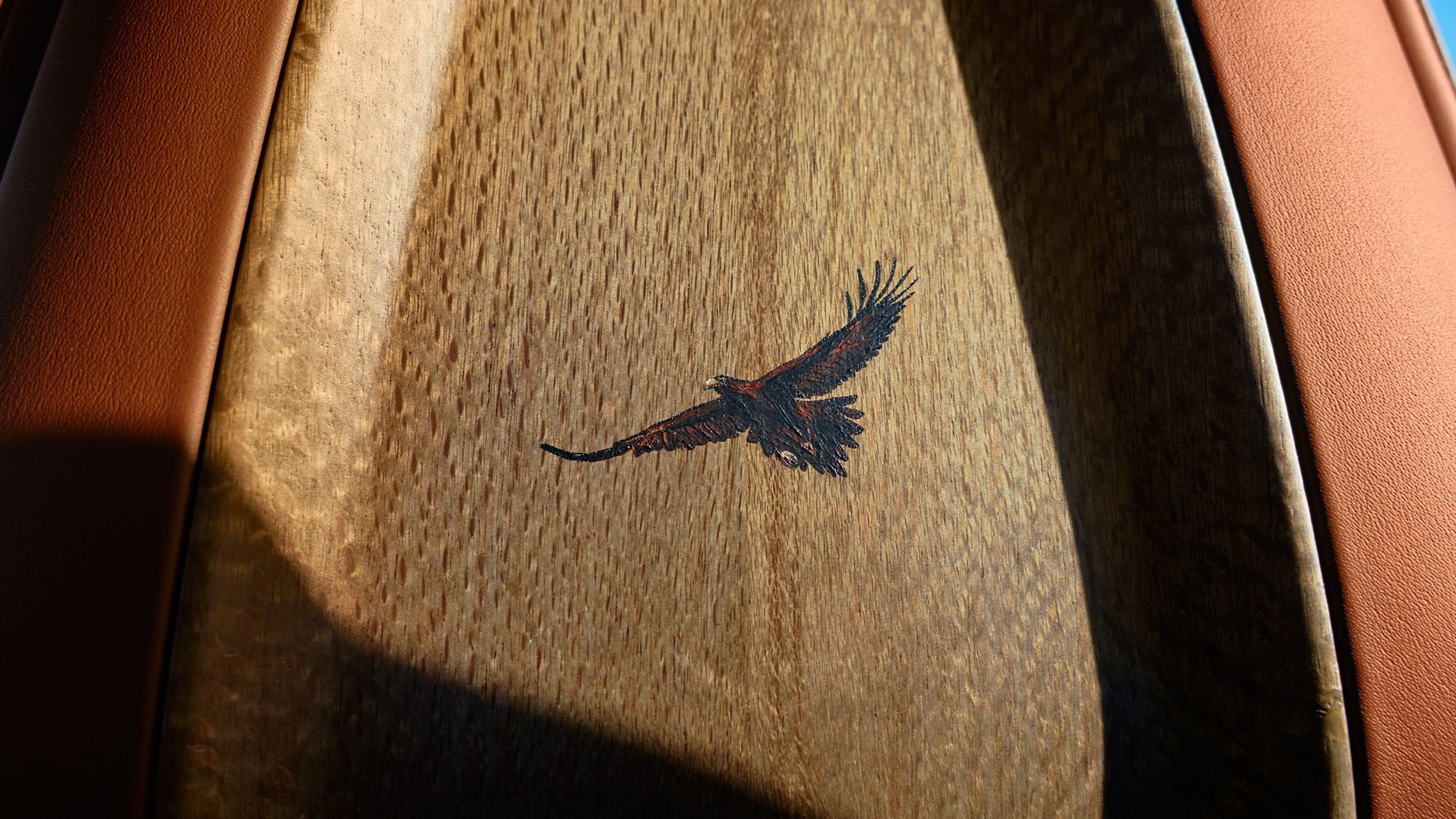 Decal of an eagle.