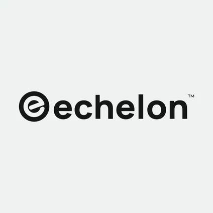 Echelon logo featuring a stylized lowercase "e" in a circle, followed by the word "echelon" in bold, black font on a light gray background.