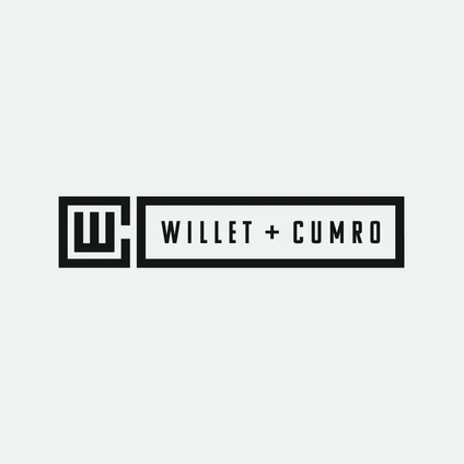 Logo with stylized "W" and "C" on the left, and "WILLET + CUMRO" written in bold letters inside a rectangular border on the right.