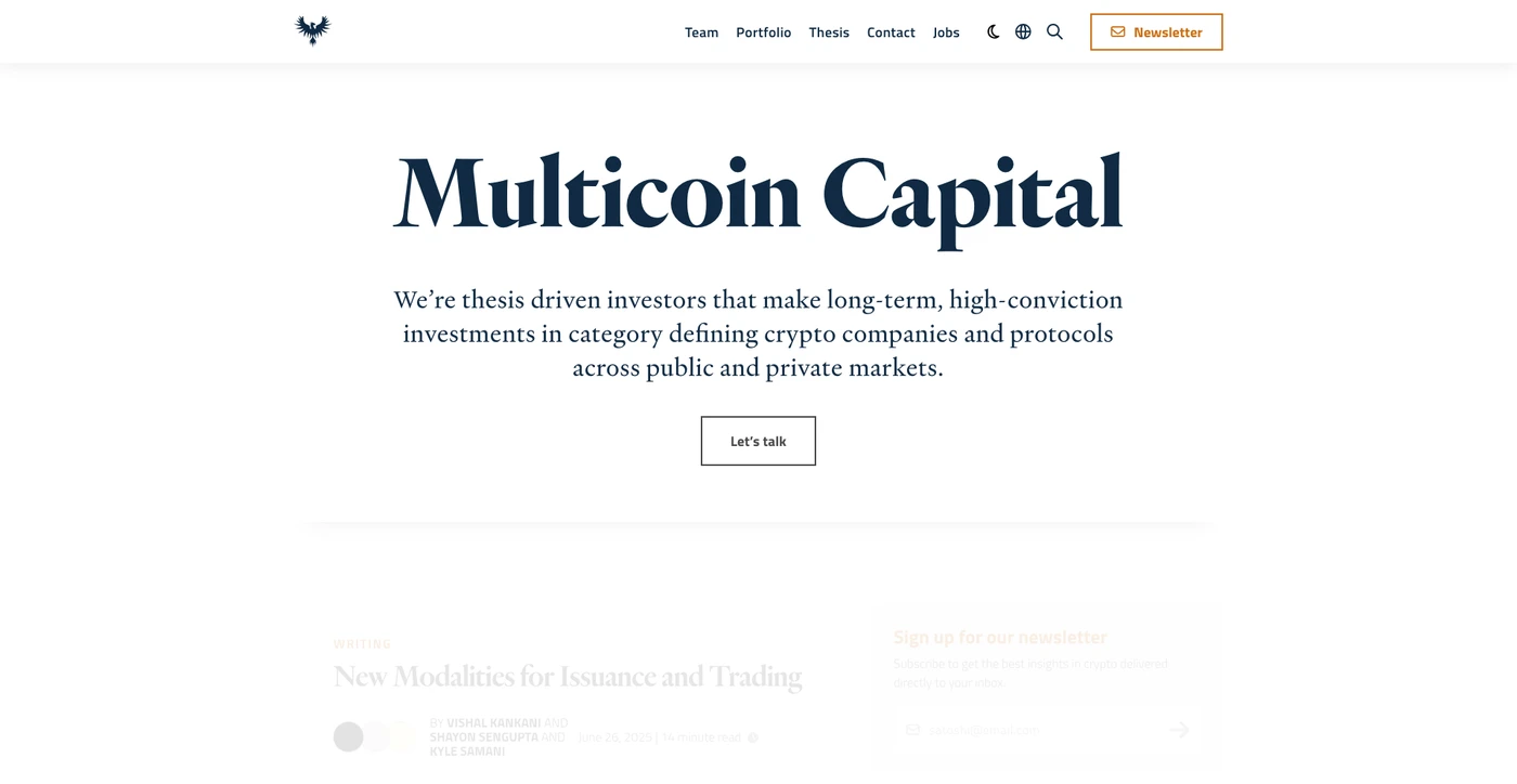 Image of Multicoin Capital - Top VCs in Asset Management