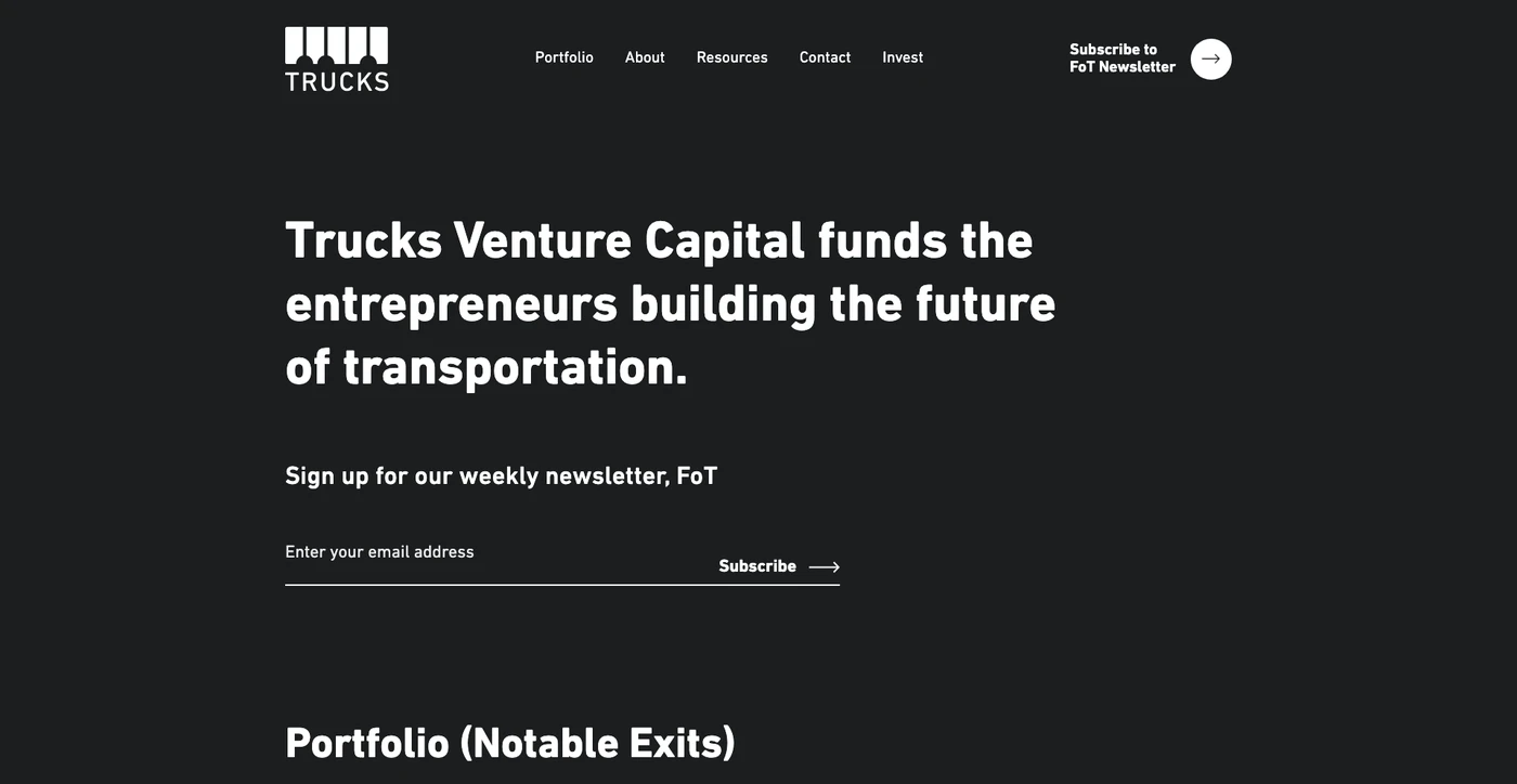 Image of Trucks Venture Capital- Top VCs in Electric Vehicle
