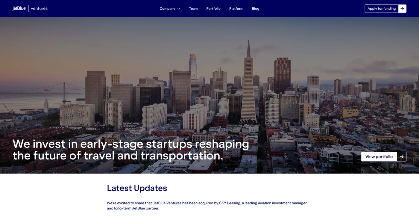 Image of JetBlue Ventures - Top VCs in Aerospace