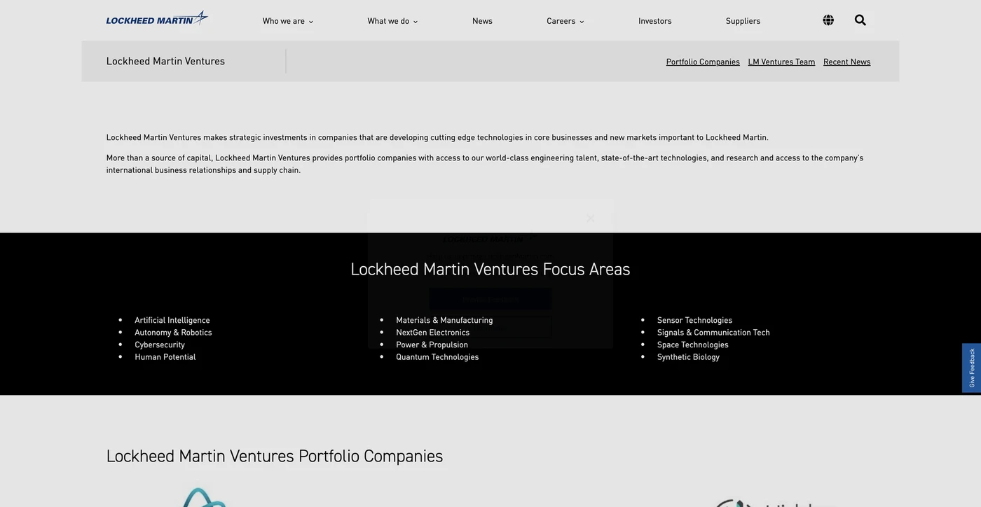 Image of Lockheed Martin Ventures- Top VCs in Aerospace