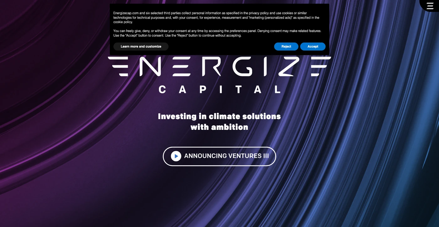Image of Energize Capital - Top VCs in Energy