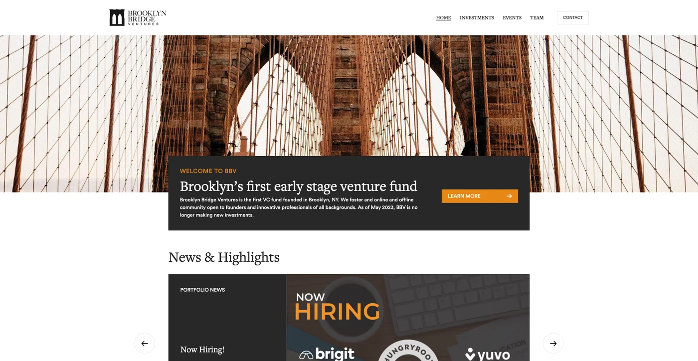 Image of Brooklyn Bridge Ventures - Top VCs in Banking