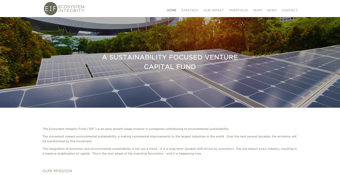 Image of Ecosystem Integrity Fund - Top VCs in Sustainability