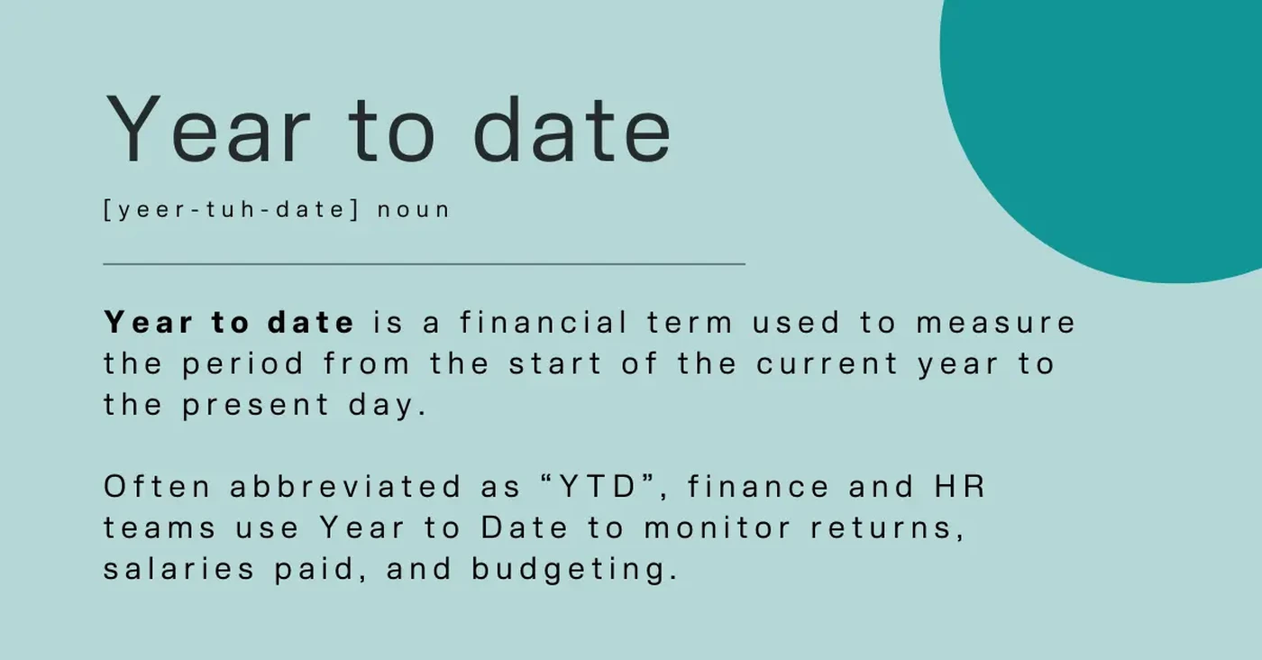 Graphic that defines year-to-date. 