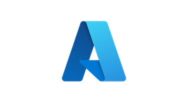 Blue gradient stylized "A" logo on a black background, representing Microsoft Azure.