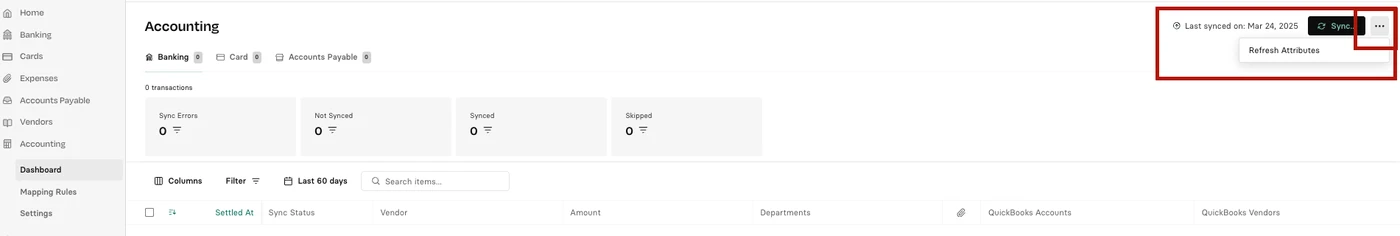 Screenshot of an accounting dashboard with options for filtering and sorting data. A dropdown menu labeled "Filter" is highlighted in red.