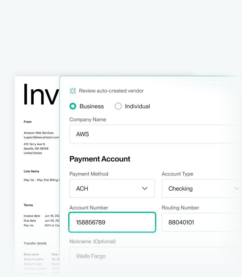 Pay bills and vendors