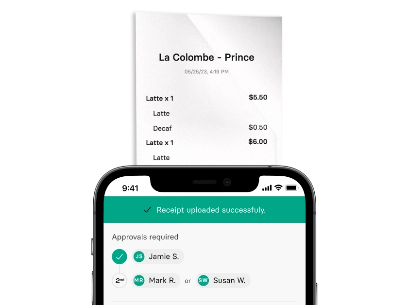 Cellphone printing receipt