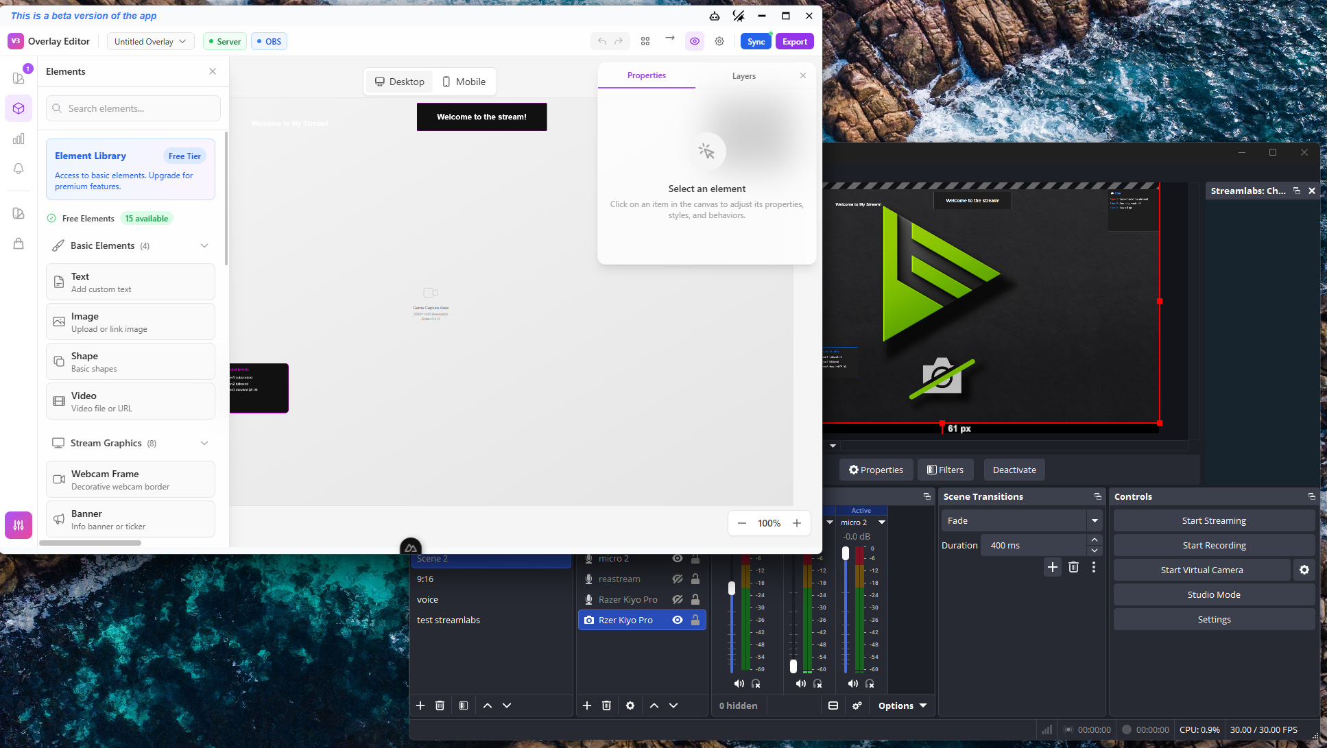Overlay Editor Upgrade and Live OBS Preview