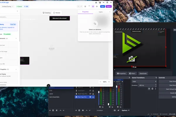 Overlay Editor Upgrade and Live OBS Preview
