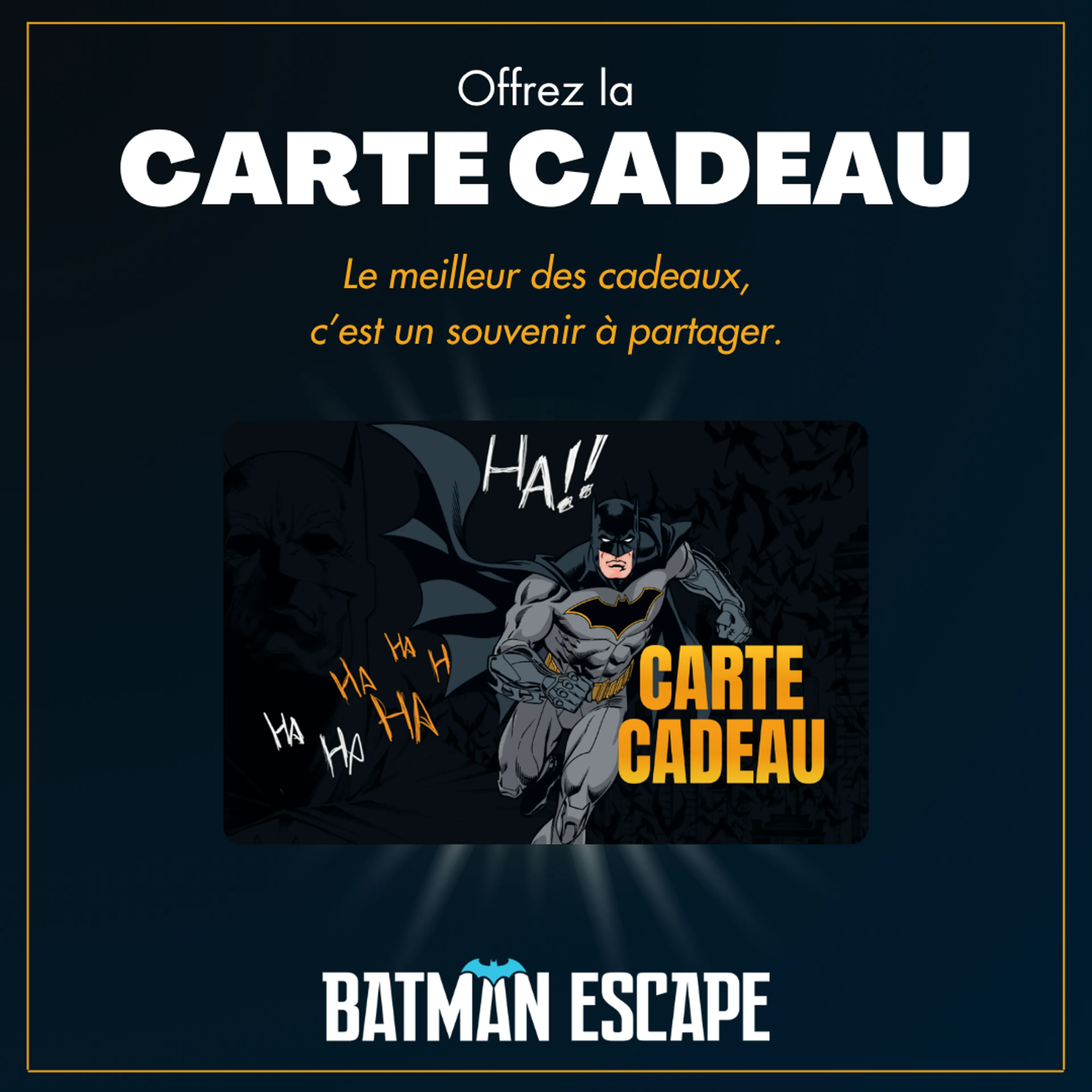 Carte Cadeau Batman Escape Game