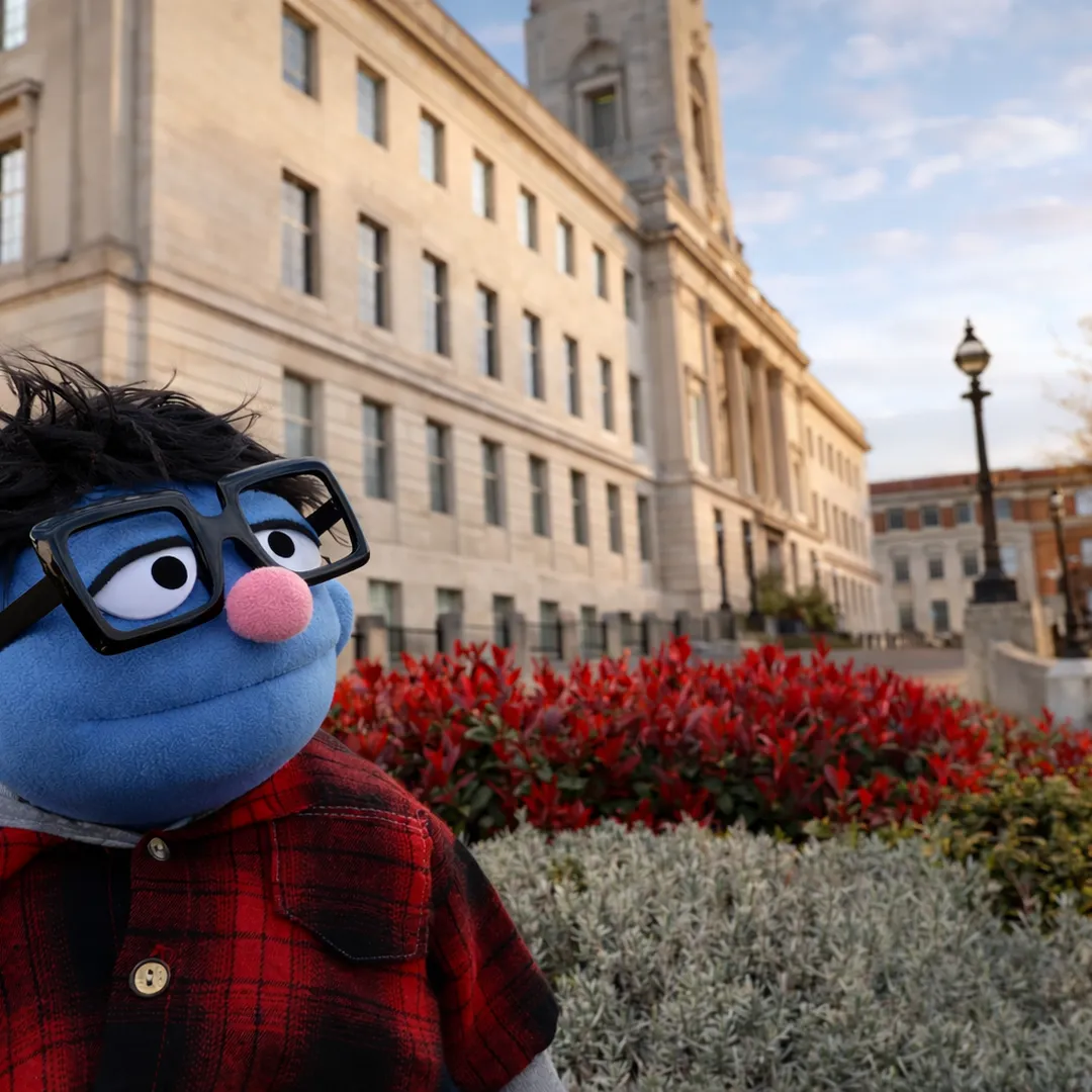 Marty outside Barnsley Town Hall