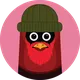 Cardinal wearing a beanie