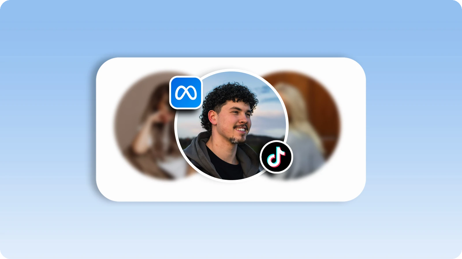 Creator profile with the Meta and TikTok logos Creator profile with the Meta and TikTok logos
