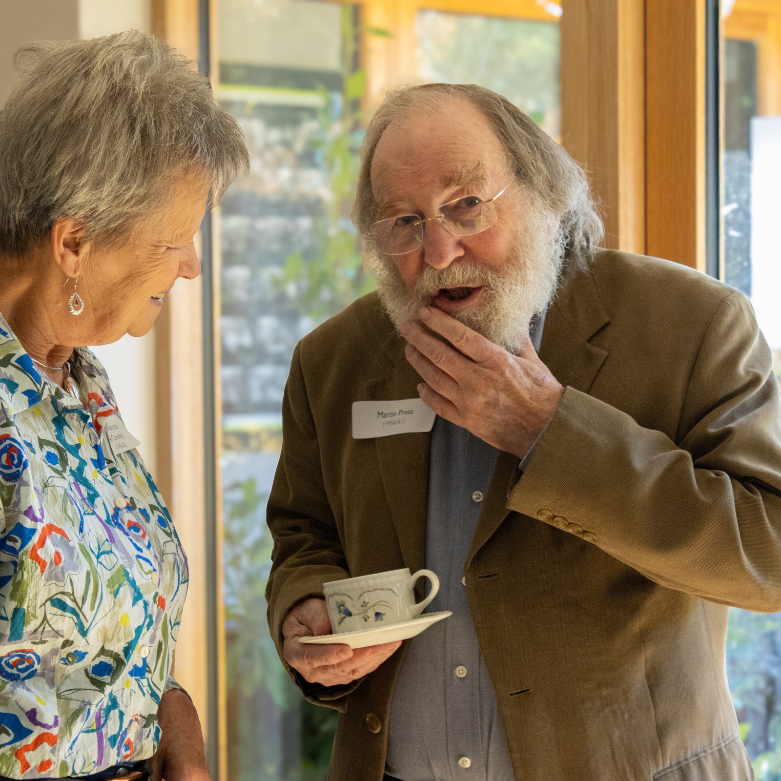 Two Bedales alumni talking