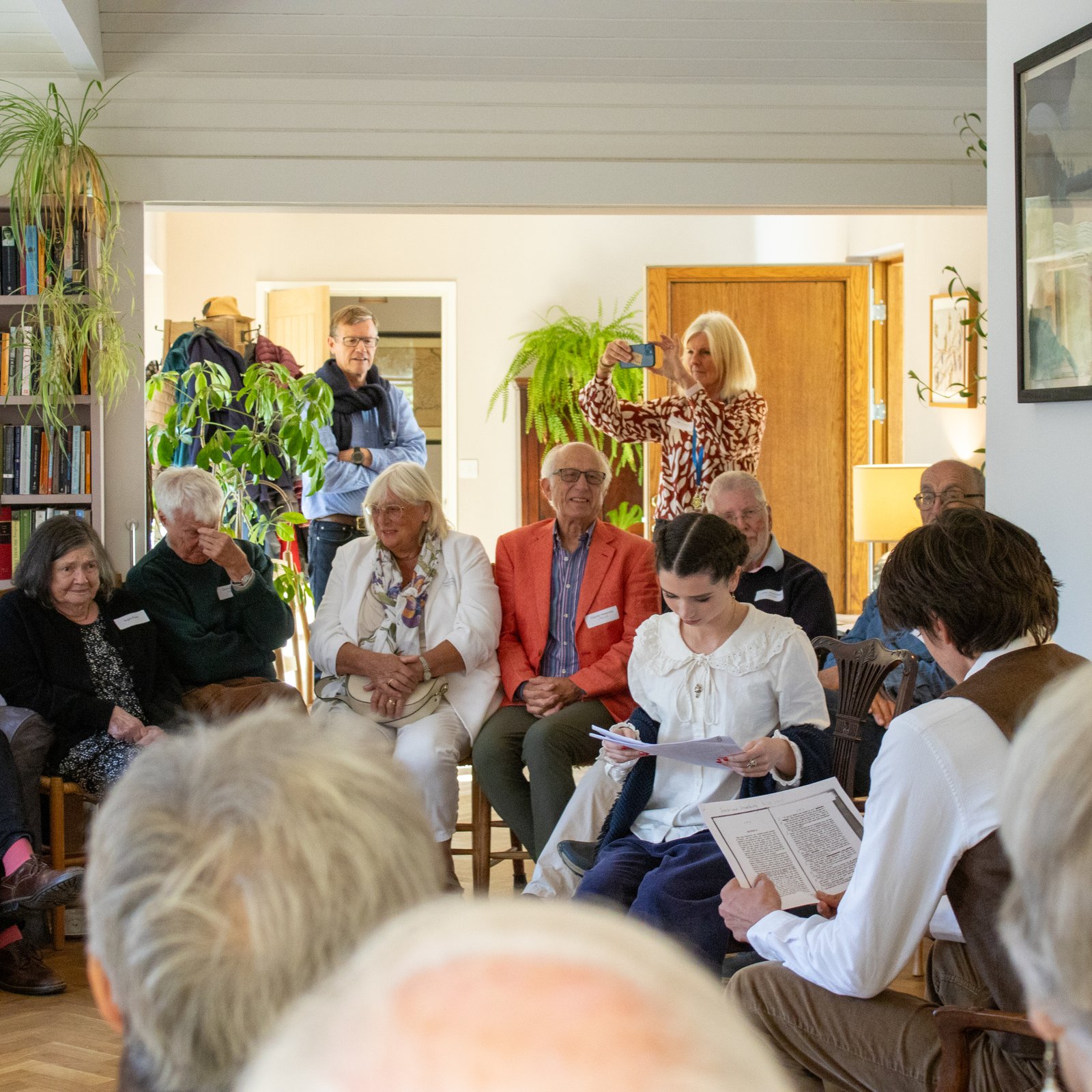 Bedales students performing to alumni