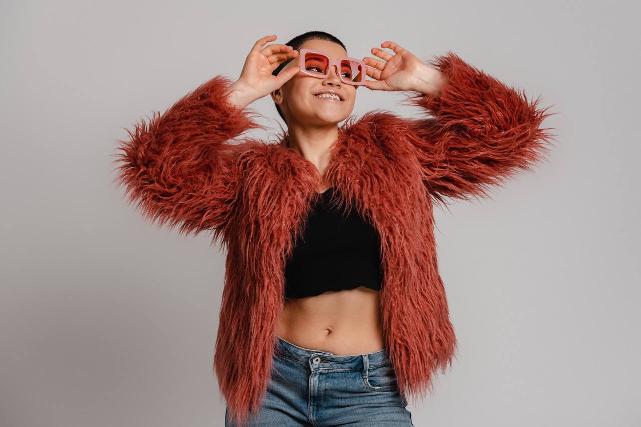 Faux fur jas luxe winter