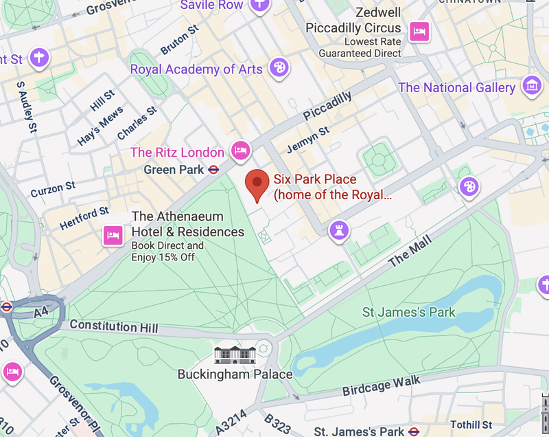Map of Six Park Place