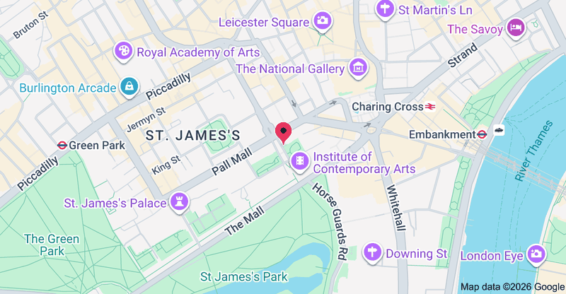 Map of 116 Pall Mall