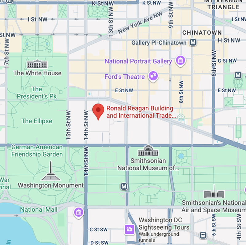 Map of Ronald Reagan Building and International Trade Center