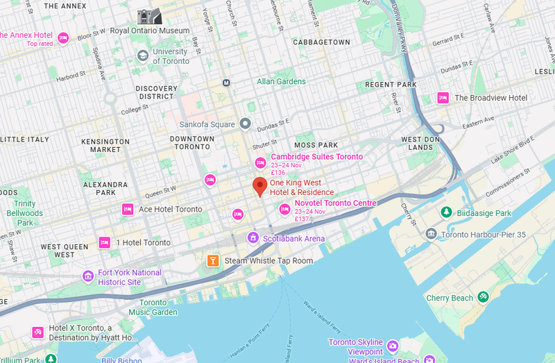 Map of Grand Banking Hall, One King West