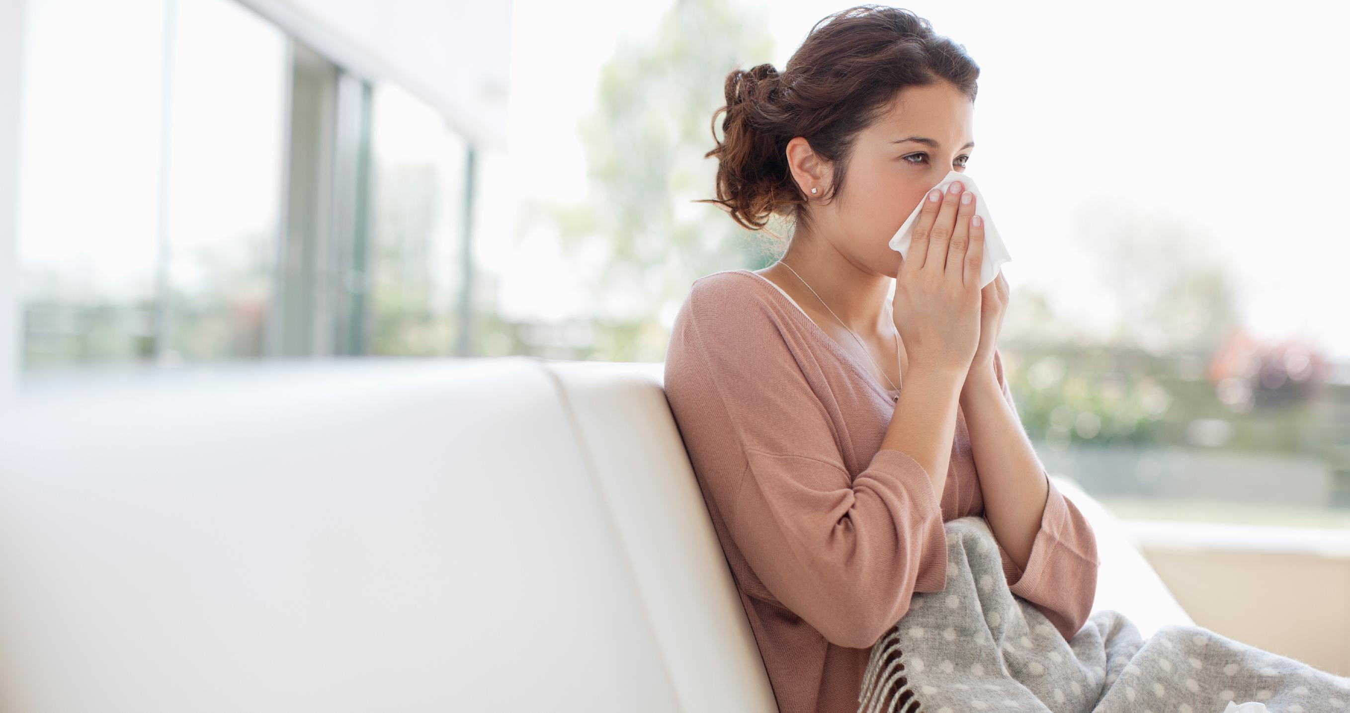 Employees can spread the flu virus when they sneeze or cough.