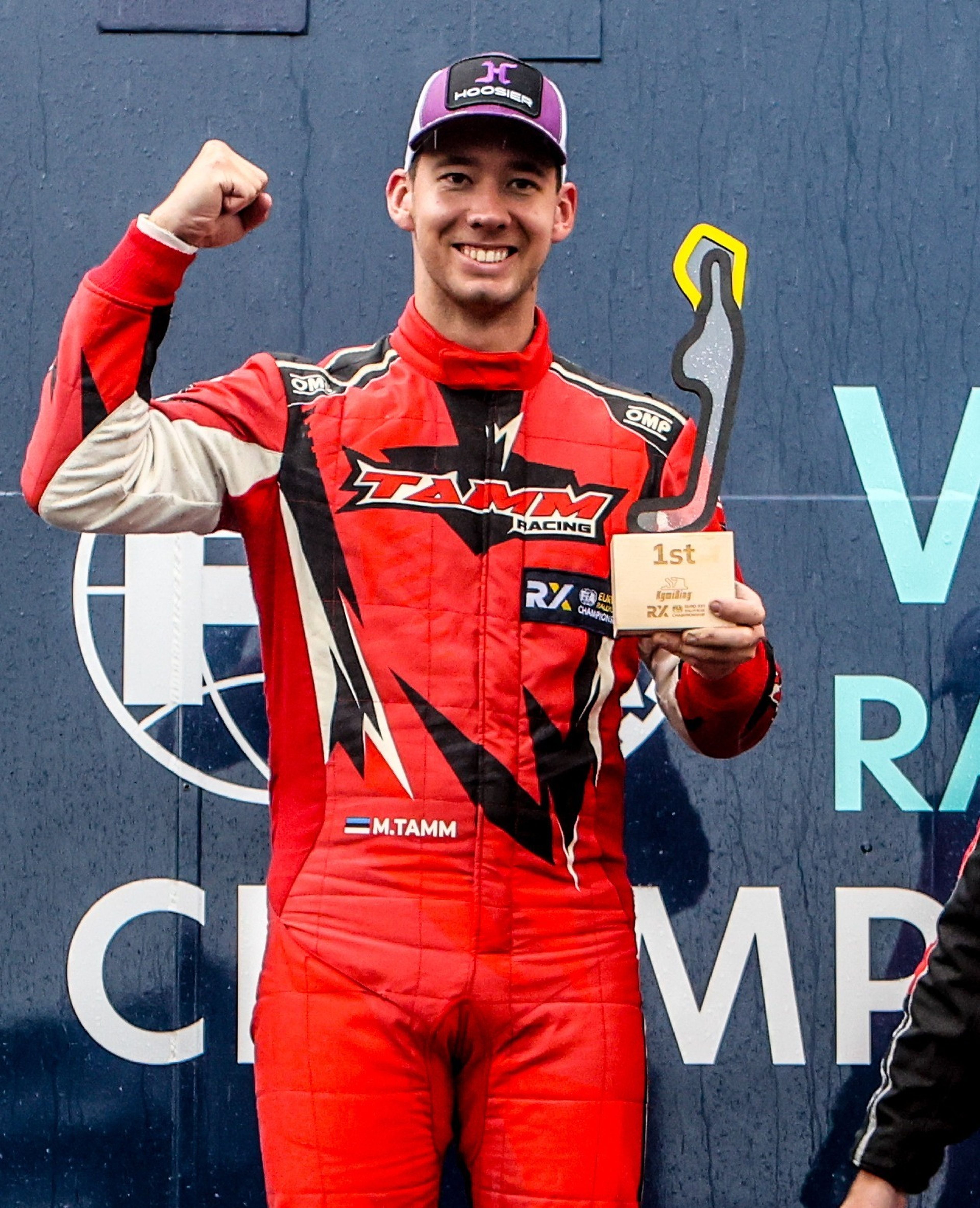 Maiko Tamm celebrates Euro RX1 victory on his series debut at Finland's KymiRing in 2025 [2]