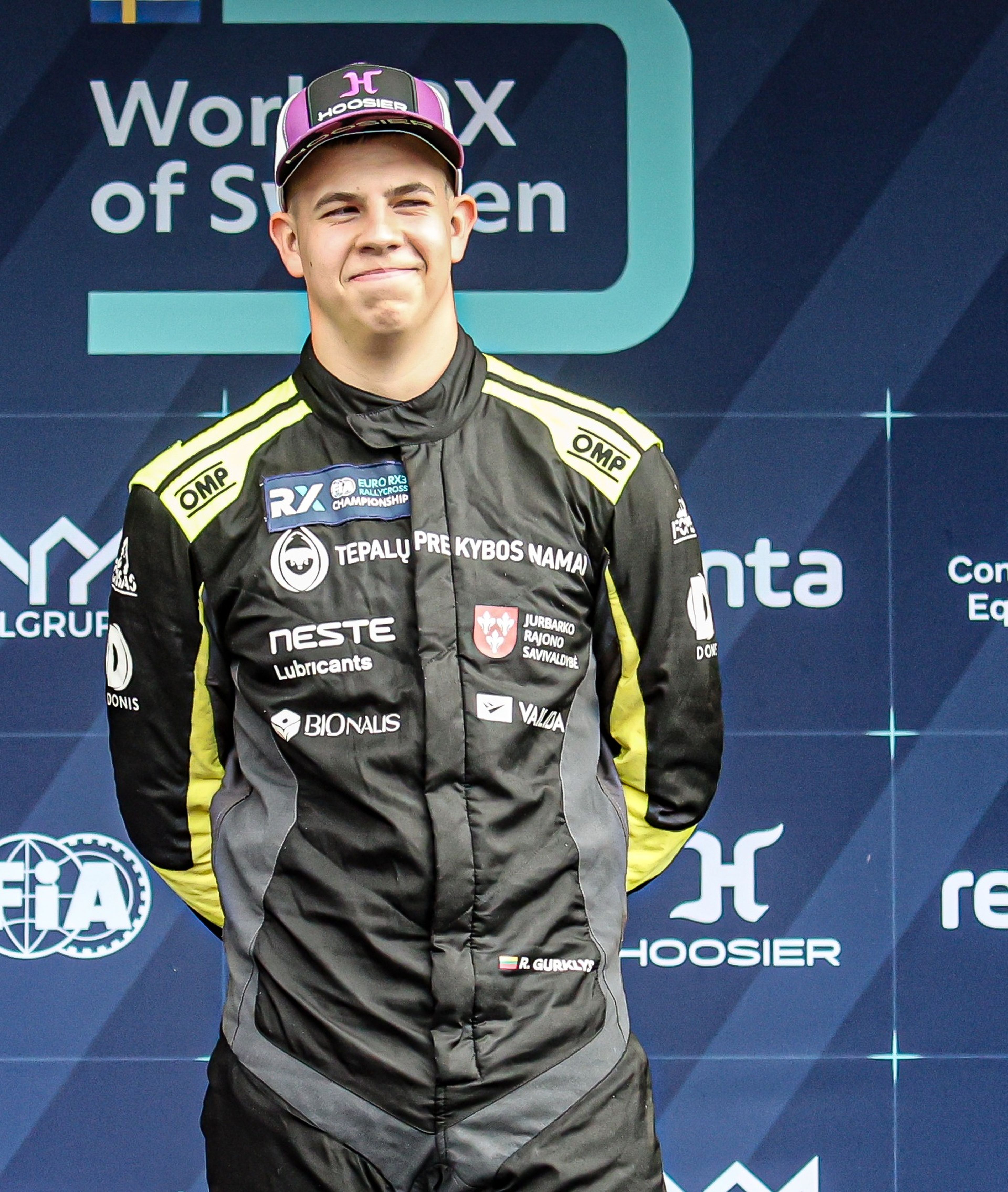 Rytis Gurklys celebrates Euro RX3 victory at Höljes in Sweden in 2025 (2)