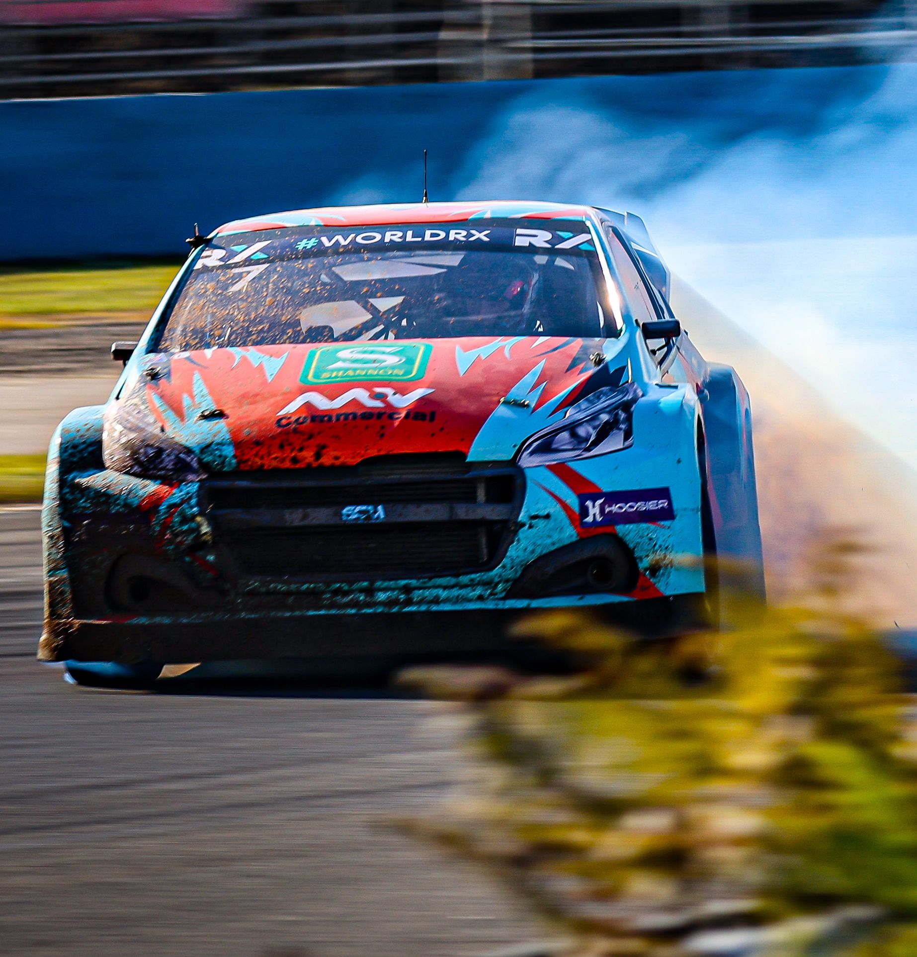 European and British Rallycross Champion Patrick O'Donovan in action in World RX in Istanbul, Türkiye in 2025