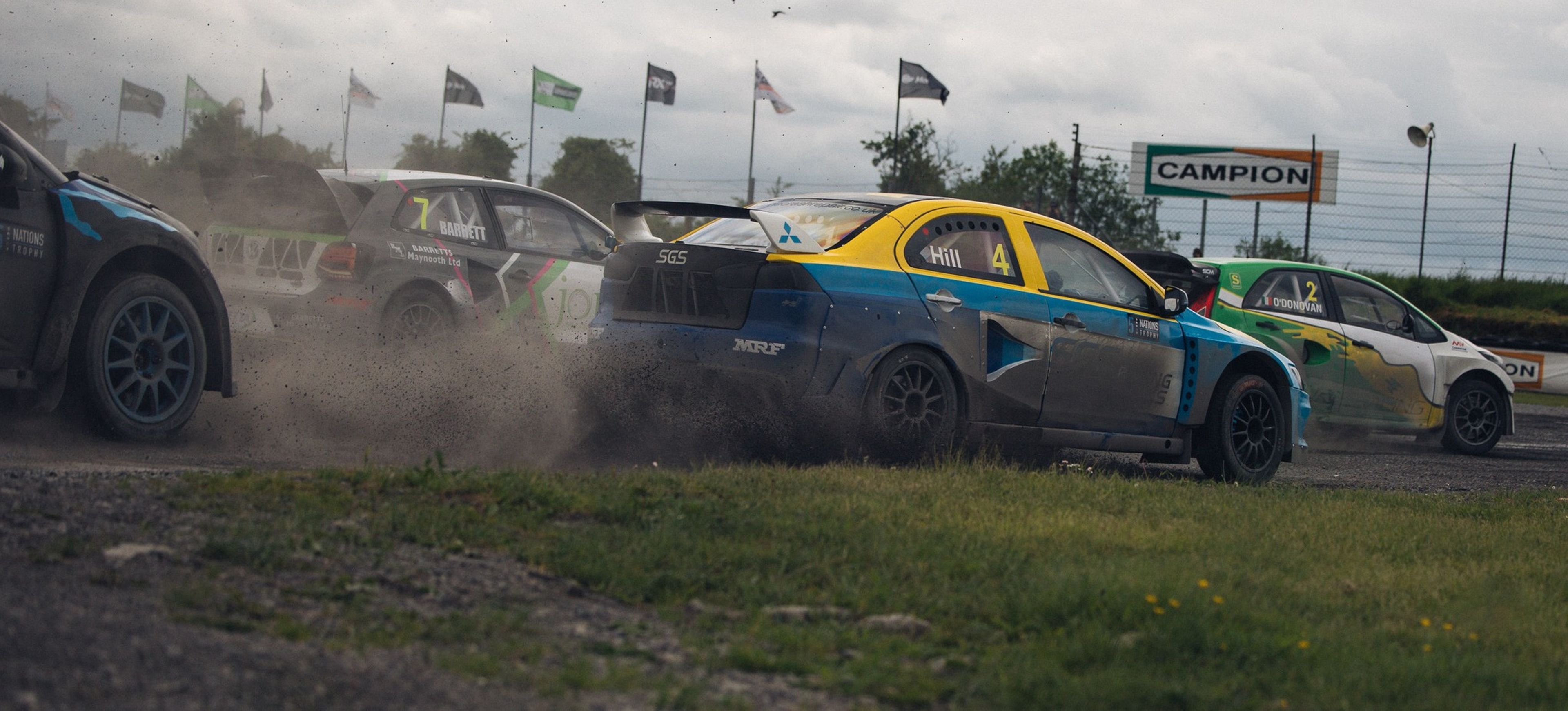 Rallycross action at Mondello Park in Ireland (1)